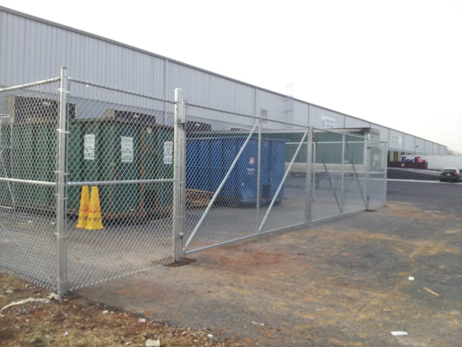 Commercial chain link enclosure