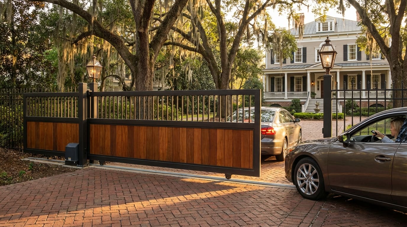 Driveway gate installation