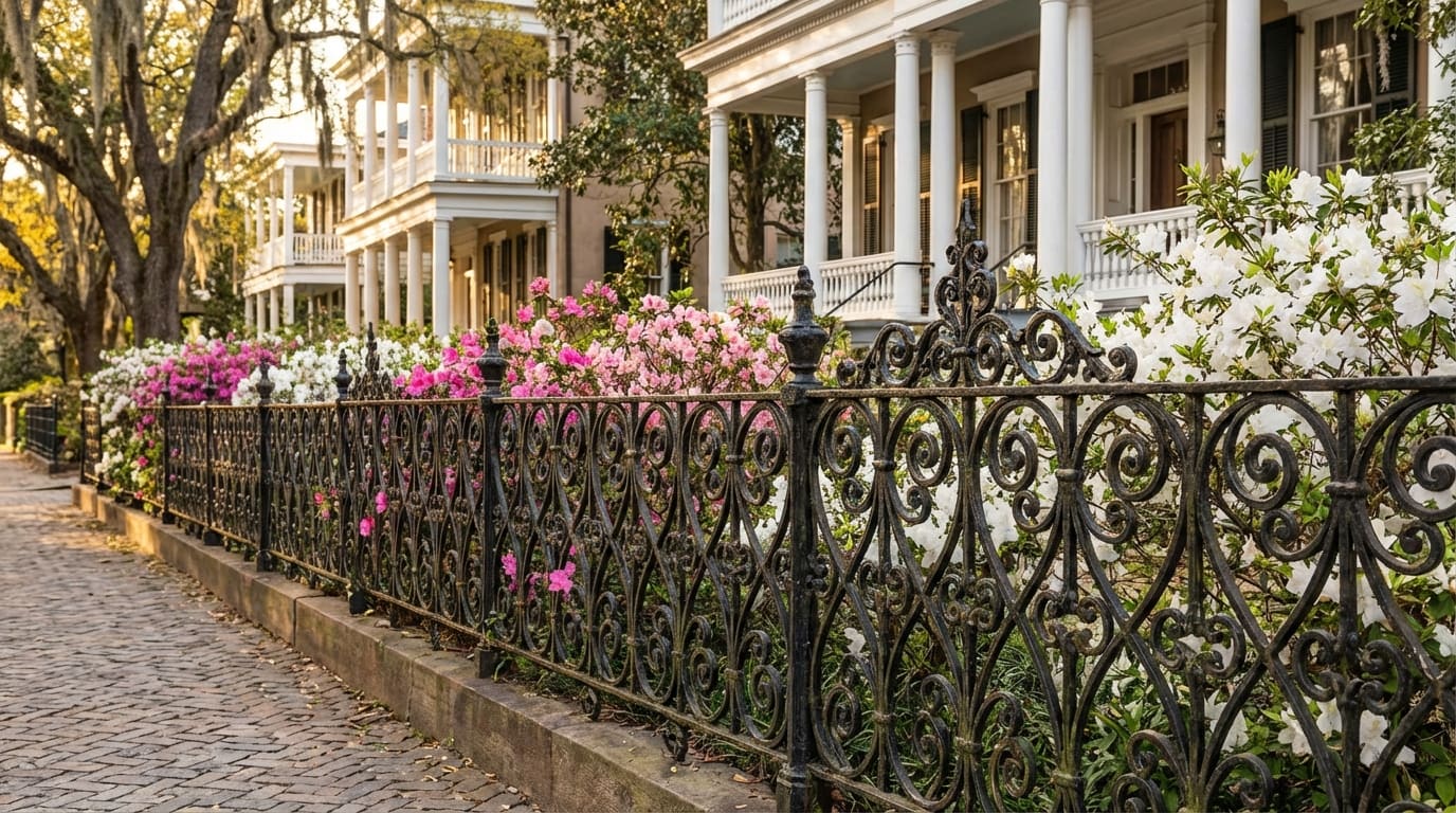 Wrought iron style fence